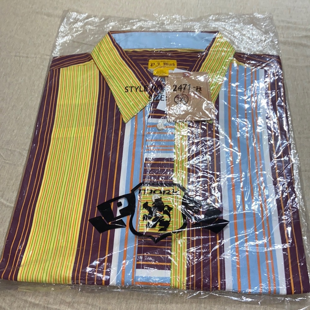 Pj mark striped shirt, size:2XL